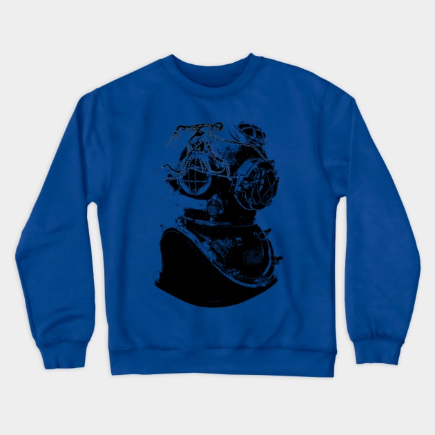 Antique Scuba Diver Crewneck Sweatshirt by AboveOrdinaryArts